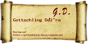 Gottschling Dóra névjegykártya